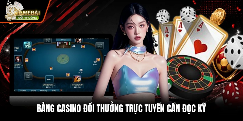 Bảng casino đổi thưởng trực tuyến cần đọc kỹ
