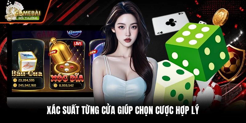 Xác suất từng cửa giúp chọn cược hợp lý